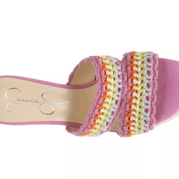 NIB (New In Box) Jessica Simpson Satela Cork Wedge Crochet Sandals - Size 11 - Picture 4 of 9